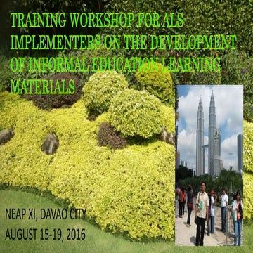 ALS INFED TRAINING IN DAVAO