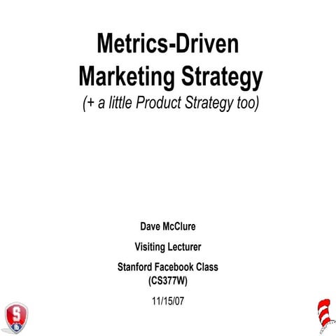 Dave McClure - Designing Marketing Plans