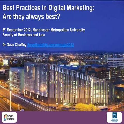 Digital marketing best practice - Smart Insights