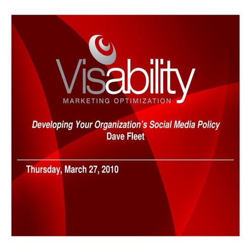 Developing Your Organization’s Social Media Policy 