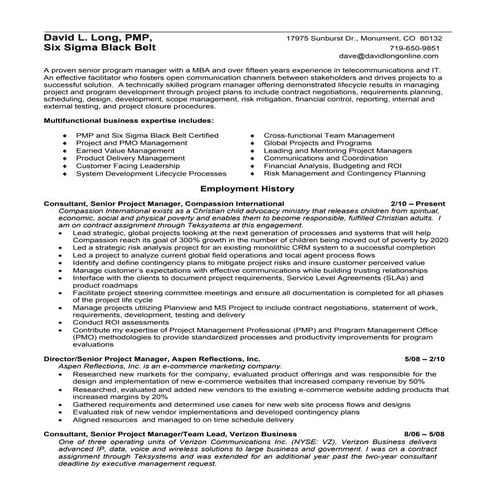 Dave Long Resume