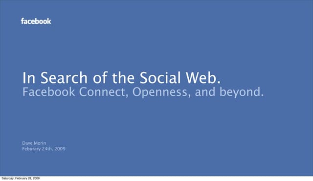 In Search of The Social Web - Future of Web Apps Miami