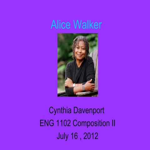 Davenport alice walker