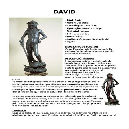 David.pdf de Donatello del Quattrtocento | PDF