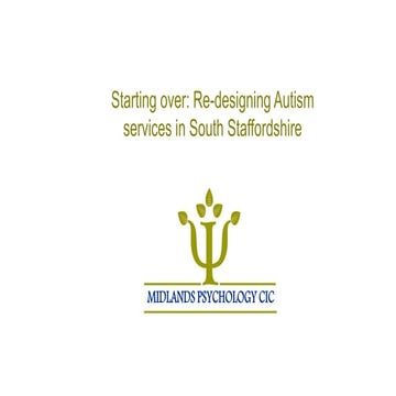 David Ankers - ‘Starting over – Re-designing Autism Services in South Staffor...