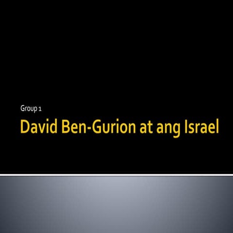 David Ben-Gurion (1886-1973) | PPTX