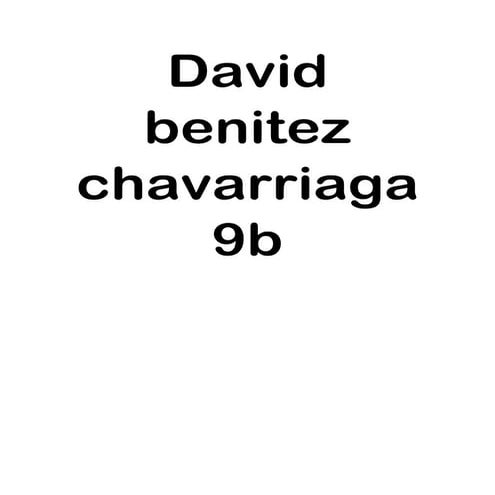 David benitez chavarriaga 9b