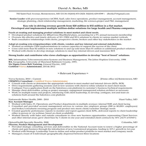 MSB Resume RCMMDW | PDF