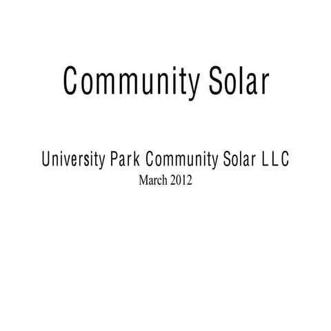 David Brosch - NY Community Solar Confluence