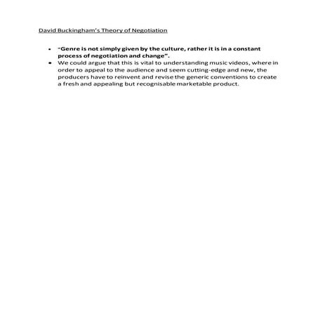 David buckingham's theory