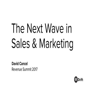 The Next Wave in Sales & Marketing
