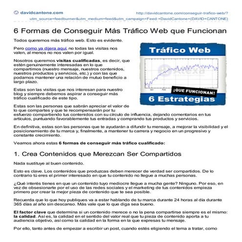 Formas de Conseguir Más Tráfico Web que Funcionan