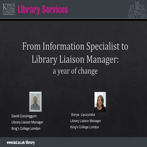 David Crossinggum and Sonya Lipczynska Kings College