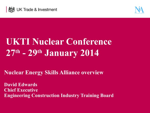 David Edwards. Engineering Construction Training Board. 28th January