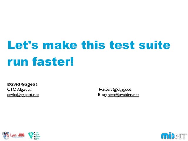 Comment j'ai mis ma suite de tests au régime en 5 minutes par jour