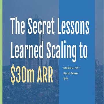 David Hauser - The Secret Lessons Learned Scaling to $30M ARR