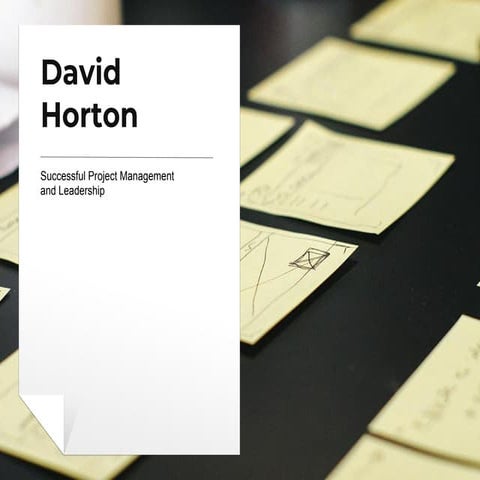 David Horton Project Management Portfolio Narrative