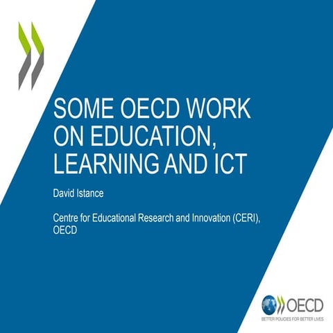David Istance, Centre for Educational Research and Innovation (CERI), OECD - ...