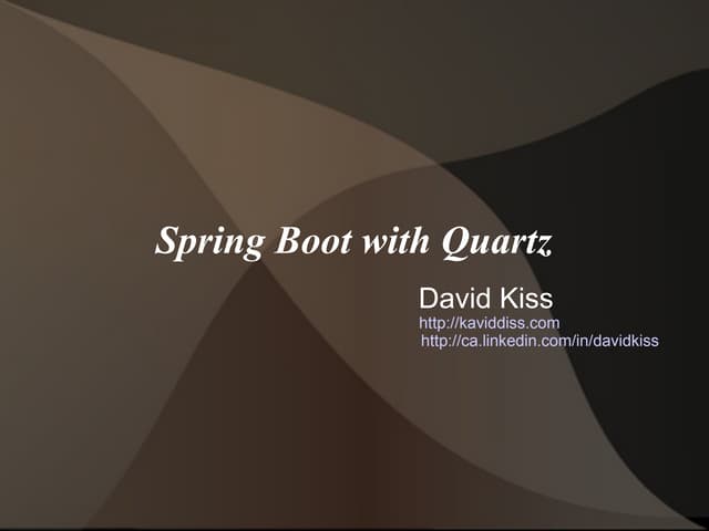 Spring Boot with Quartz