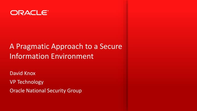 David Knox: How do we Protect our Systems and Meet Compliance in a Rapidly Ch...
