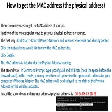 David MAC AddressDavid MAC AddressDavid MAC Address.pptx