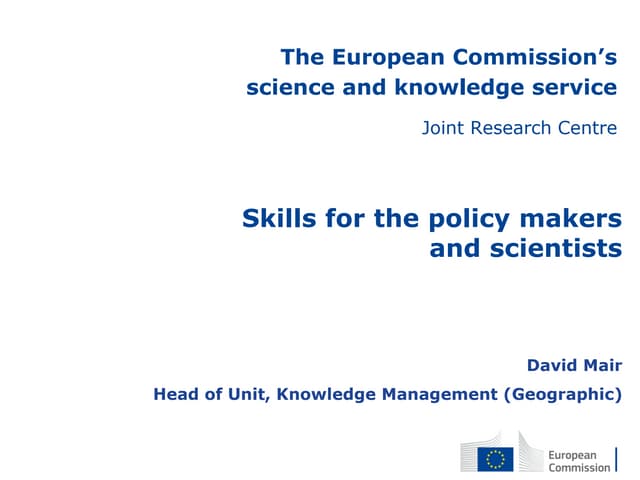 David Mair - Evidence informed policy making - 27 June 2017
