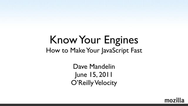 Know your Javascript Engine