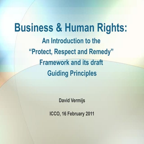 Business & Human Rights: An Introduction to the “Protect, Respect and Remedy...