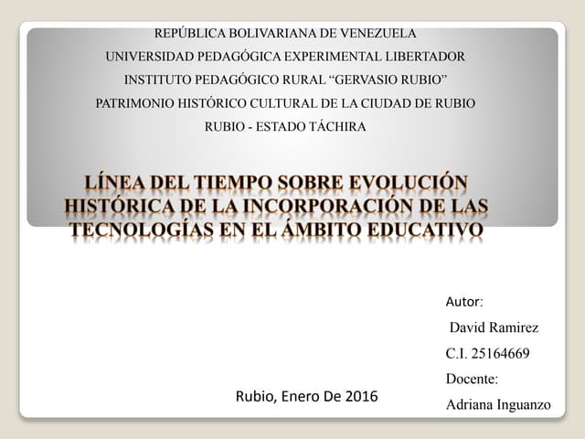 David ramirez linea tiempo