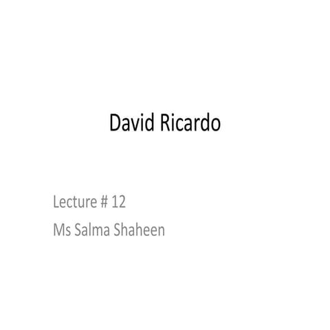 David ricardo