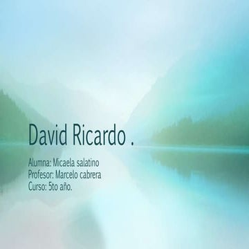 David Ricardo | PPTX