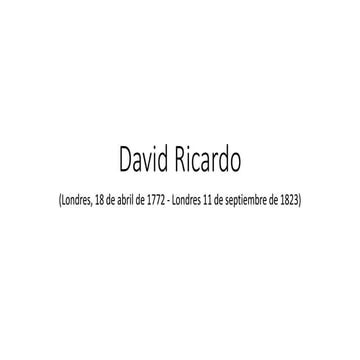 David ricardo | PPT