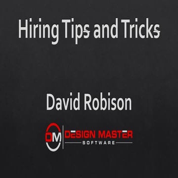 BoSUSA25 | David Robison | How to Hire Your Next Employee.pdf