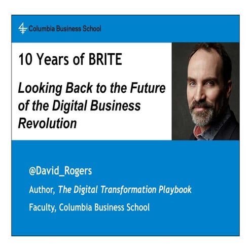 10 years of BRITE: Looking Back to the Future of the Digital Business Revolution