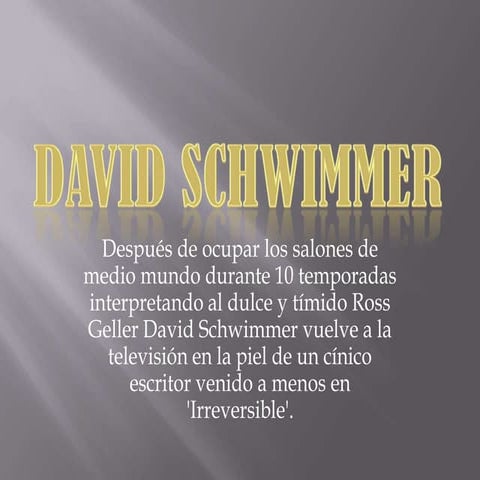 David schwimmer. roberto jorge saller