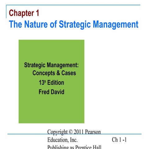 SM CH 1 STRATEGIC MANAGEMENT ESSENTIALS | PPTX