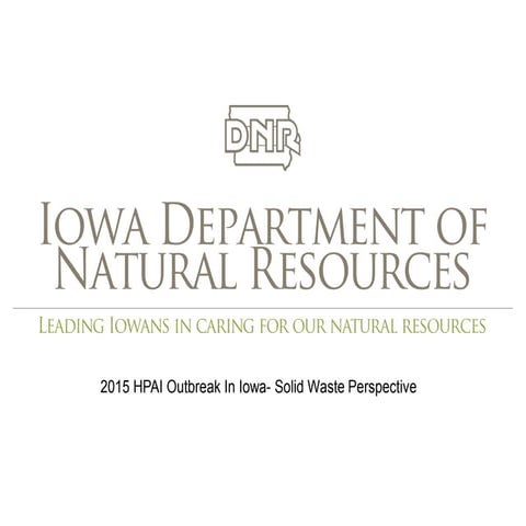 2015 Fall Conference: Avian Influenza-IDNR