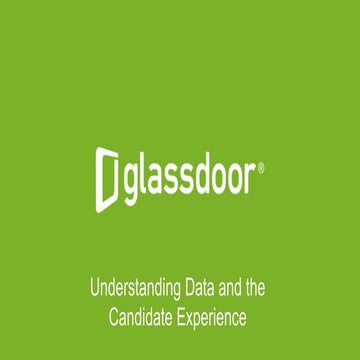 Understanding Data and the Candidate Experience David Soraghan, Client Relati...