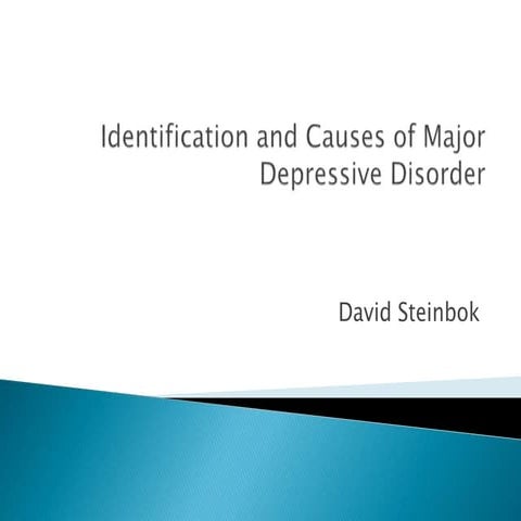 Major depressive disorder (MDD) ppt | PPTX