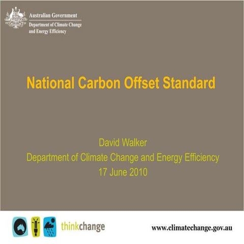 David Walker - Launch of National Carbon Offset Standard - Green Brands Forum...