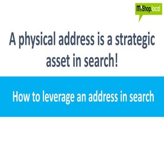 A physical address is a strategic a...