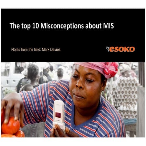 Davies Esoko CIRAD 2010