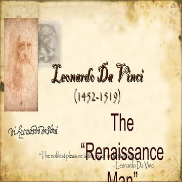 Leonardo da Vinci- Powerpoint Presentation | PPTX