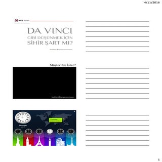 Da vinci gibi düşünmek için sihir ş...