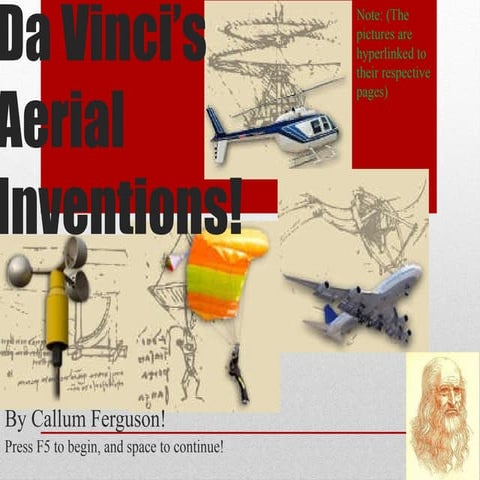 Da vinci’s flying inventions