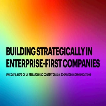 UX STRAT USA 2021: Jane Davis, Zoom