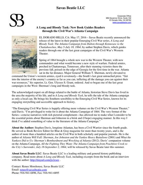 Savas Beatie’s Popular Emerging Civil War Series Wins Army Historical ...