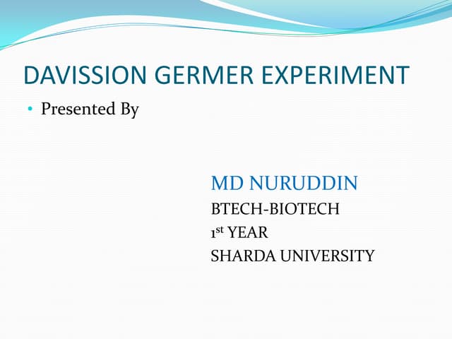 Davisson germer experiment