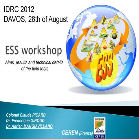 Emergency Support System - ESS: System’s field tests