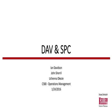 DAV & SPC Presentation Module 3 - Team 14